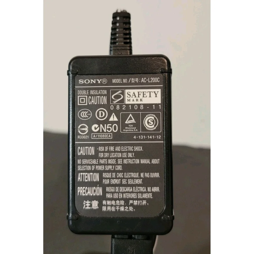 Sony Handy Cam Battery Charger‎ Power Cable AC-L200C AC Adaptor Tested Works
